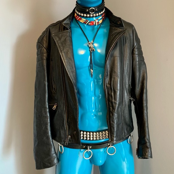 Japanese-Hardcore Biker Leather Jacket - Picture 4 of 12